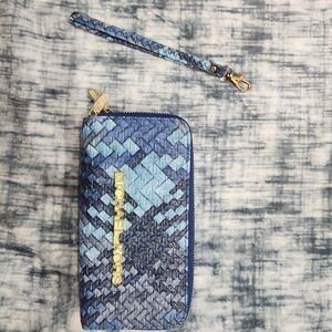 Stylish Blue Woven Women's Wallet